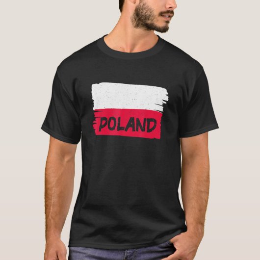 T-shirt Drapeau de la Pologne (Devant)