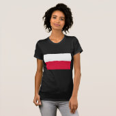 T-shirt Drapeau de la Pologne (Devant entier)