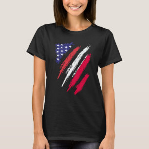 T-shirt Drapeau de la Pologne Américain Fabriqué aux États