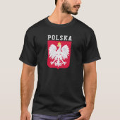 T-shirt Drapeau de la Pologne (avec armoiries) (Devant)