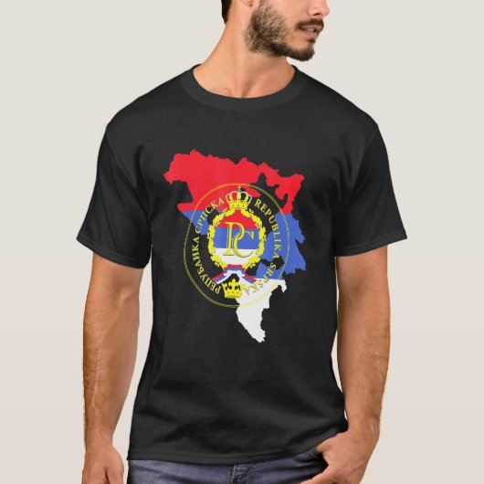 T-shirt Drapeau de la Republika Srpska Sarajevo (Devant)