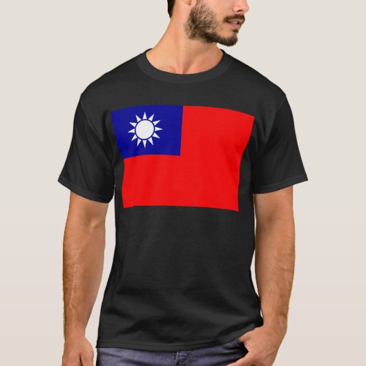 T-shirt Drapeau de la République de Chine (Taïwan) - (Devant)
