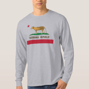 T-shirt Drapeau de la République de Tasmanie Thylacine Tas