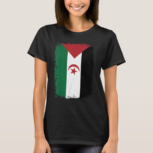 T-shirt Drapeau de la République démocratique arabe sahrao (Devant)