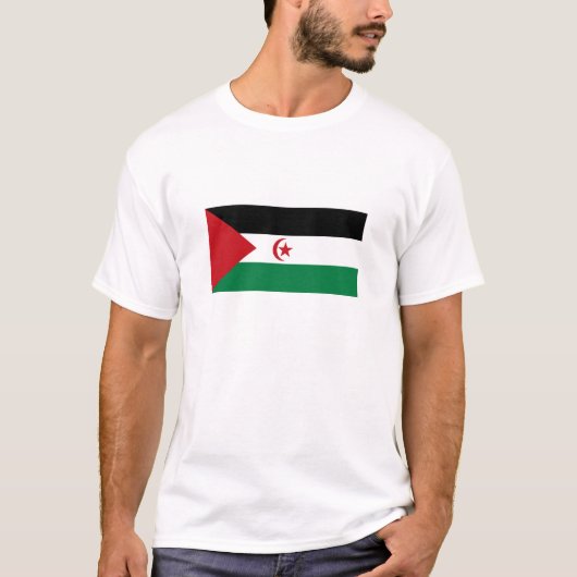 T-shirt Drapeau de la République démocratique arabe sahrao (Devant)
