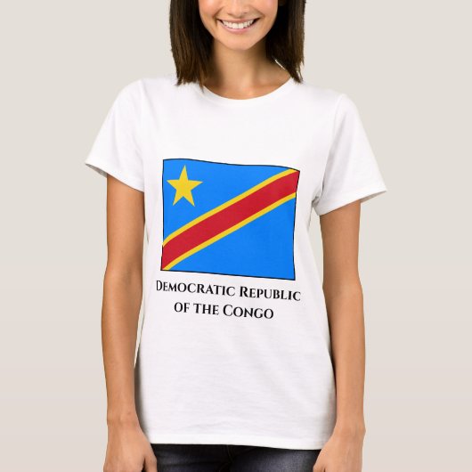 T-shirt Drapeau de la République démocratique du Congo (Devant)