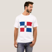 T-shirt Drapeau de la République Dominicaine (Devant entier)