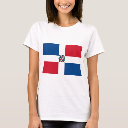 T-shirt Drapeau de la République Dominicaine (Devant)