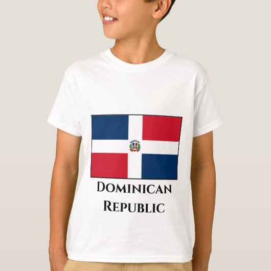 T-shirt Drapeau de la République Dominicaine (Devant)