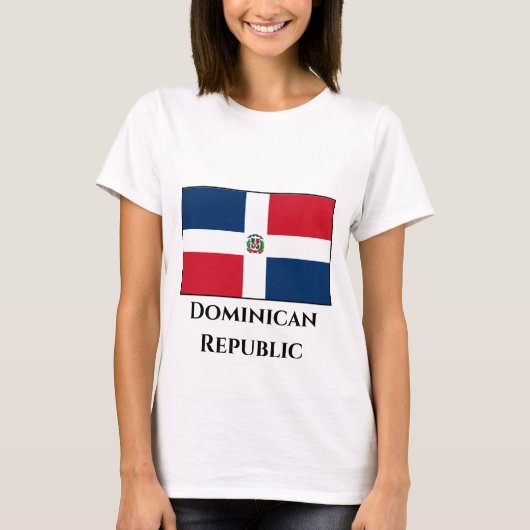 T-shirt Drapeau de la République Dominicaine (Devant)