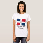 T-shirt Drapeau de la République Dominicaine (Devant entier)