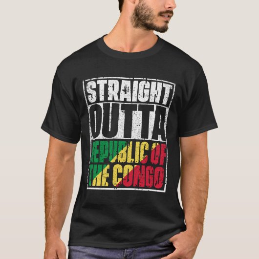 T-shirt Drapeau de la République du Congo (Devant)