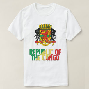 T-shirt Drapeau de la République du Congo et Armoiries
