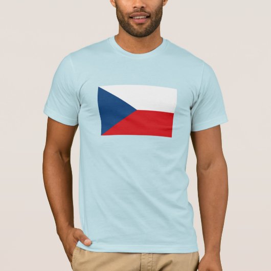 T-shirt Drapeau de la République tchèque (Devant)