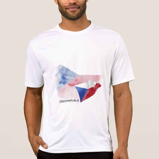 T-shirt Drapeau de la République tchèque (Devant)
