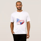 T-shirt Drapeau de la République tchèque (Devant entier)