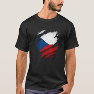 T-shirt Drapeau de la République tchèque déchiré