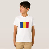 T-shirt Drapeau de la Roumanie (Devant entier)