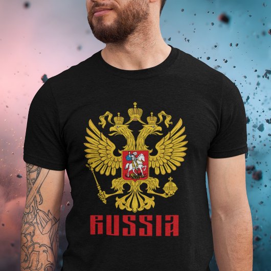 T-shirt Drapeau de la Russie Aigle impériale Russie Orthod