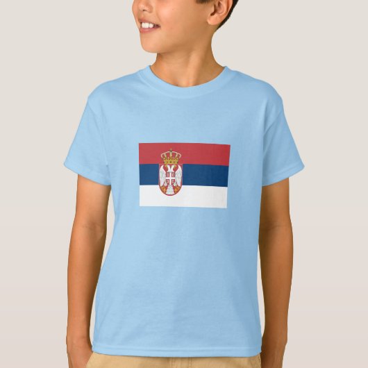 T-shirt Drapeau de la Serbie (Devant)
