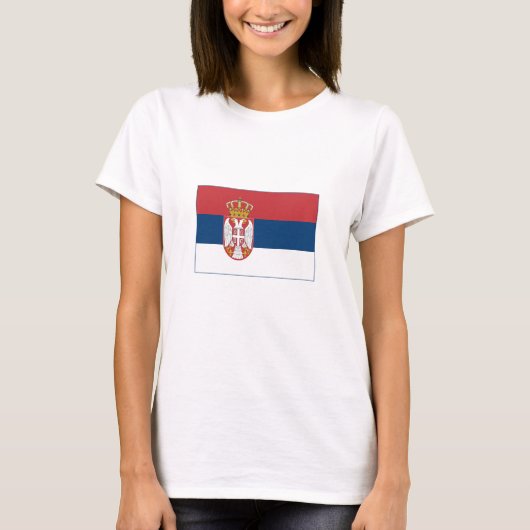 T-shirt Drapeau de la Serbie (Devant)