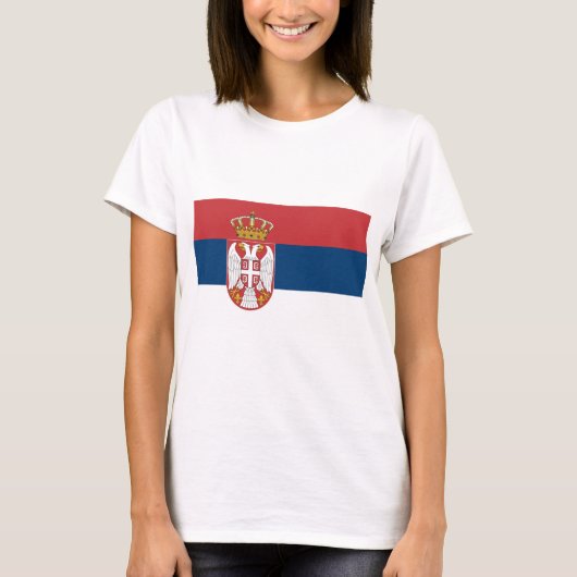 T-shirt Drapeau de la Serbie (Devant)