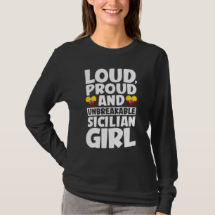 T-shirt Drapeau de la Sicile Fiers Siciliens Hommes & Femm