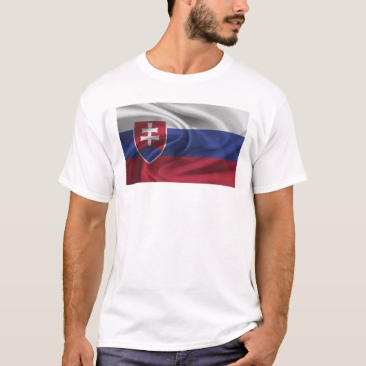 T-shirt Drapeau De La Slovaquie (Devant)