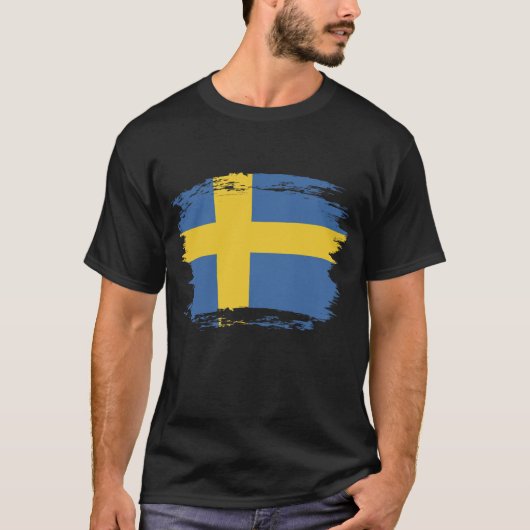 T-shirt Drapeau de la Suède (Devant)