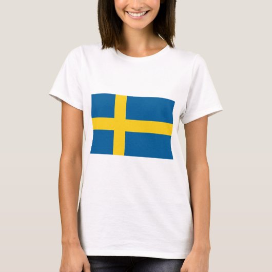 T-shirt Drapeau de la Suède (Devant)