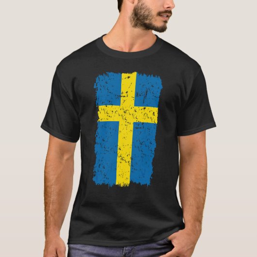 T-shirt Drapeau de la Suède (Devant)