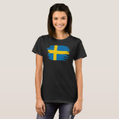 T-shirt Drapeau de la Suède (Devant entier)