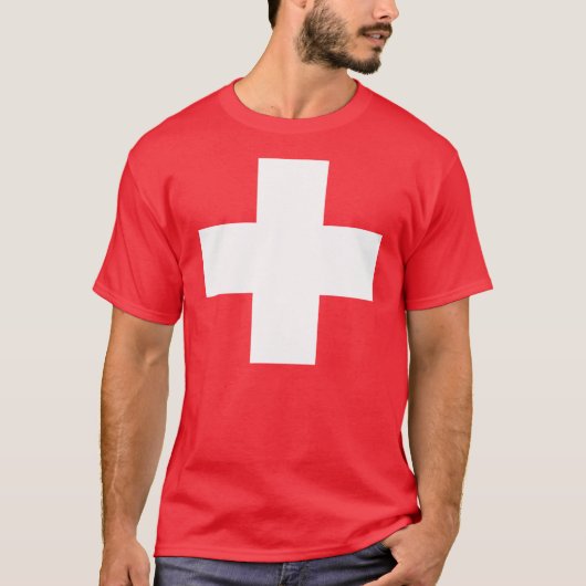 T-shirt Drapeau de la Suisse (Devant)