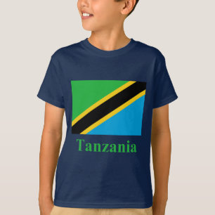 T-shirt Drapeau de la Tanzanie avec le nom