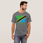 T-shirt Drapeau de la Tanzanie avec le nom (Devant entier)