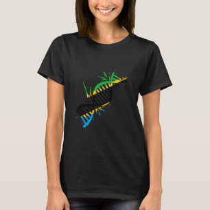 T-shirt Drapeau de la Tanzanie Molécule d'ADN Fierté tanza