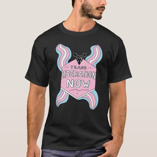 T-shirt Drapeau de la Trans Liberation Now Transgender Rig (Devant)