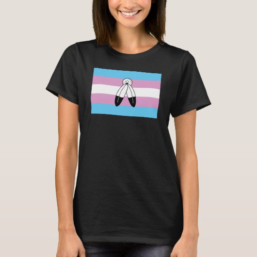 T-shirt Drapeau de la Trans Pride à deux esprits (Devant)