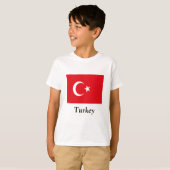 T-shirt Drapeau de la Turquie (Devant entier)