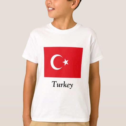 T-shirt Drapeau de la Turquie (Devant)