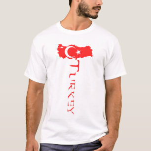 T-shirt Drapeau de la Turquie Carte