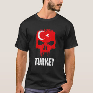 T-shirt Drapeau de la Turquie Crâne Fierté turque Patrioti