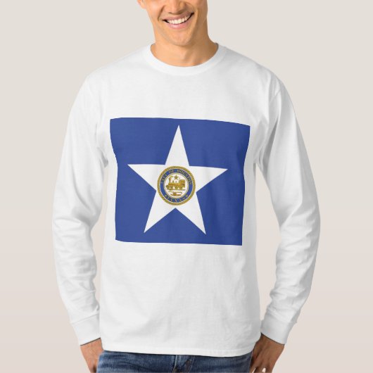 T-shirt Drapeau de la ville de Houston (Texas) (Devant)