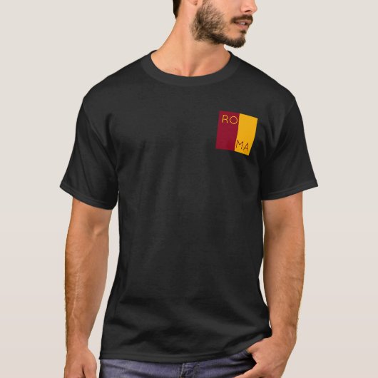 T-shirt Drapeau de la ville de Rome, Italie (Devant)