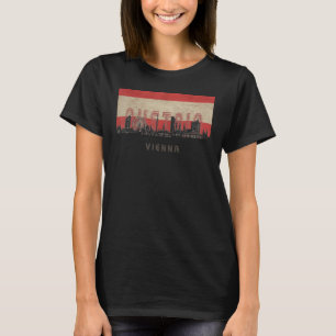 T-shirt drapeau de la ville de vienna Skyline Vacances Sou