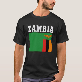 T-shirt Drapeau de la Zambie Souvenir patriotique national