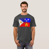 T-shirt Drapeau de l'Acadiana (Devant entier)