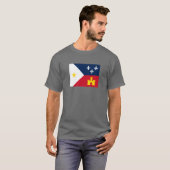 T-shirt Drapeau de l'Acadiana (Devant entier)