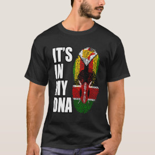 T-shirt Drapeau De L'Adn Du Patrimoine Mélangeant Le Zimba