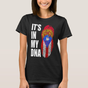 T-shirt Drapeau De L'Adn Du Peuple Portoricain Et Kirghize